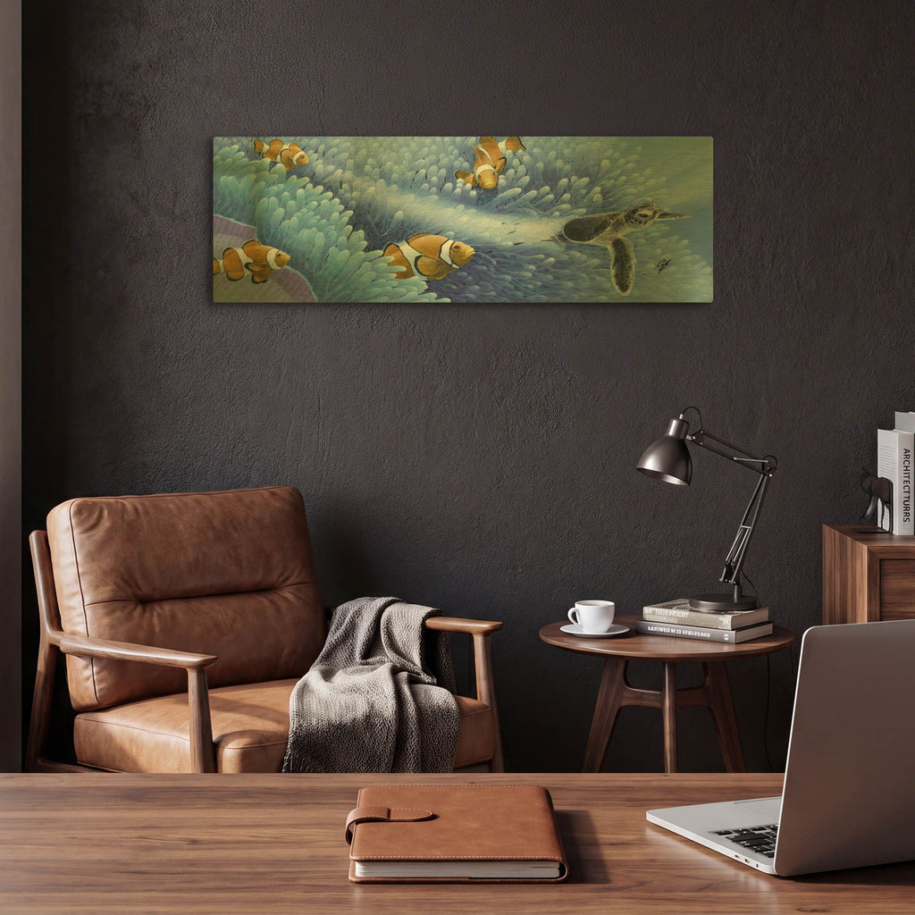 'The Journey Begins' By Durwood Coffey Gold Metal Wall Art