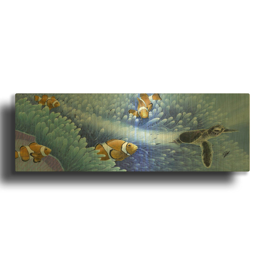 'The Journey Begins' By Durwood Coffey Gold Metal Wall Art