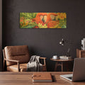 'Scarlet Macaws' By Durwood Coffey Gold Metal Wall Art