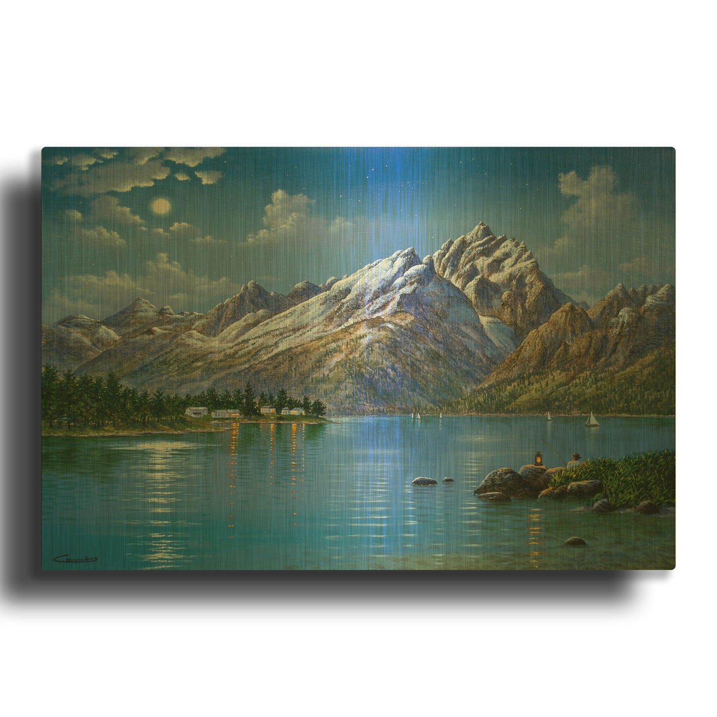 'Grand Tetons' By Eduardo Camoes Gold Metal Wall Art