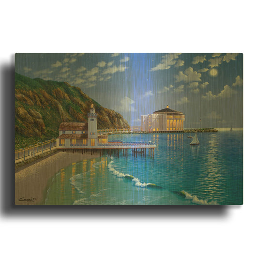 'Avalon Casino' By Eduardo Camoes Gold Metal Wall Art