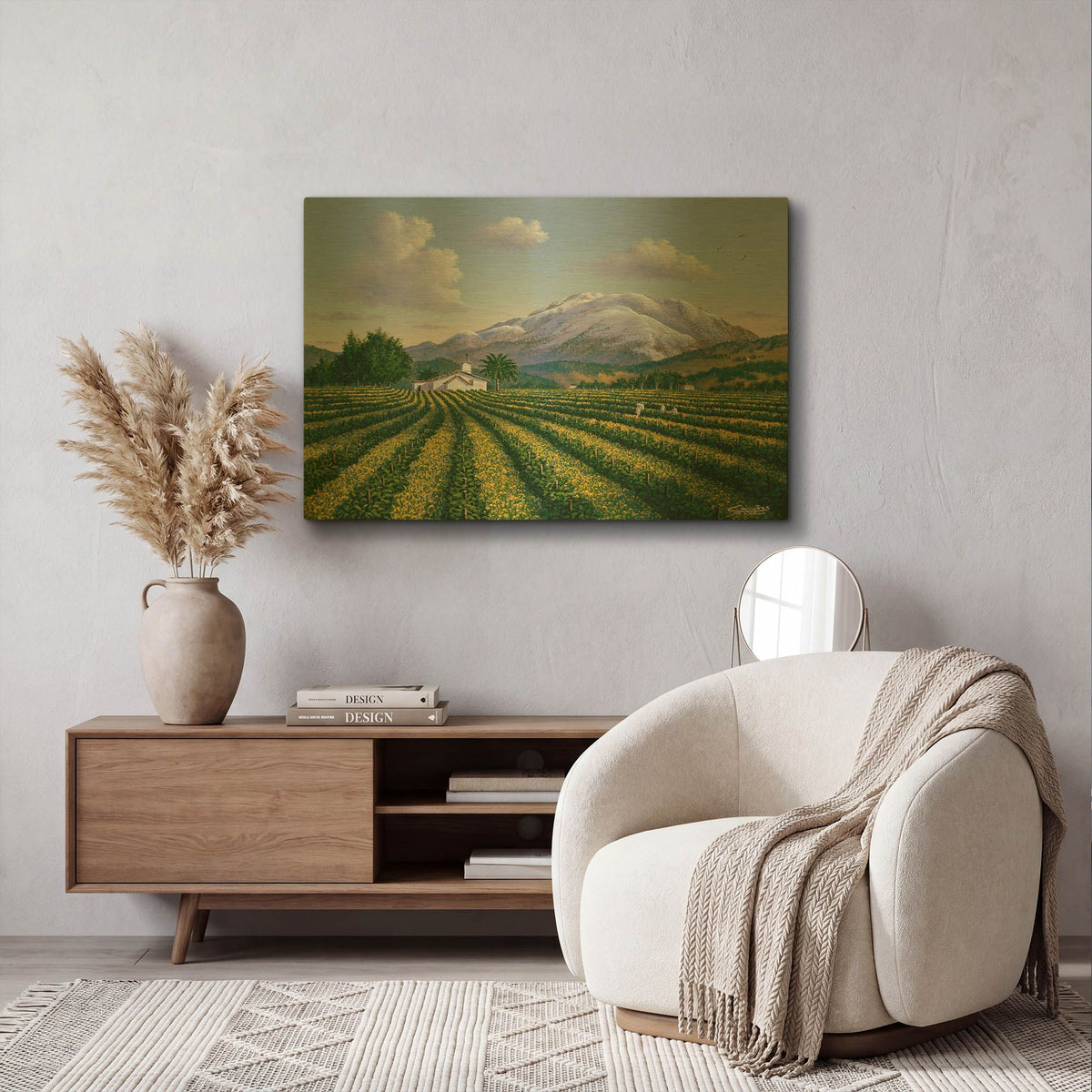 'Mount Sta Helena, Napa Valley' By Eduardo Camoes Gold Metal Wall Art