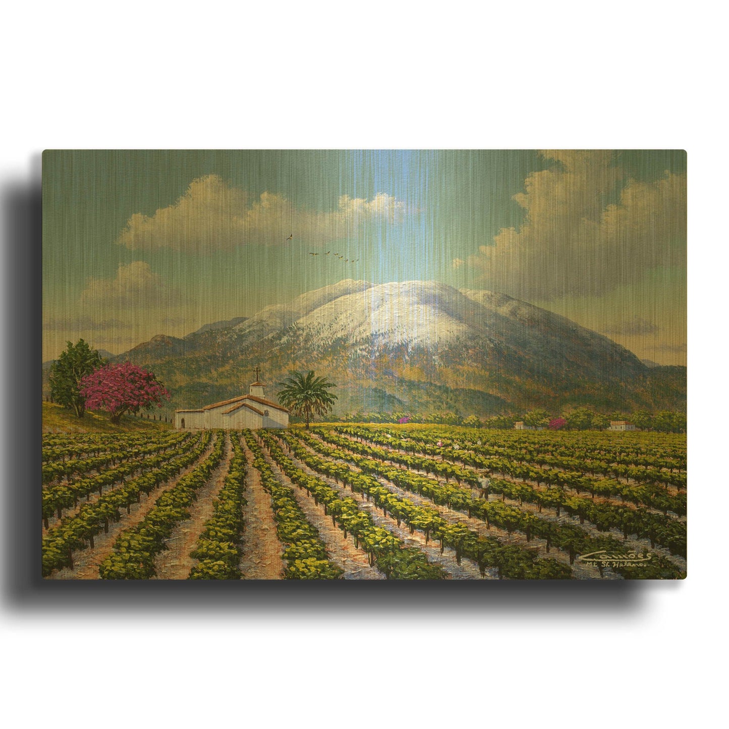 'Mount St Helena' By Eduardo Camoes Gold Metal Wall Art
