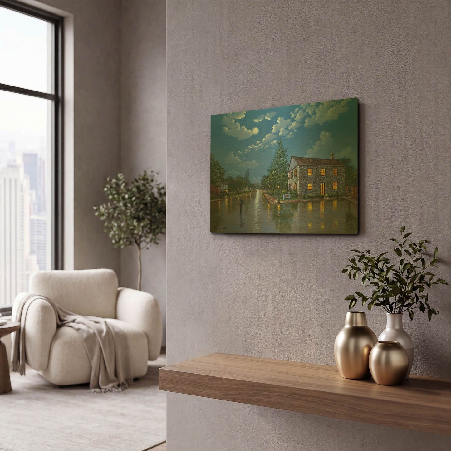 'Yountville, Napa Valley' By Eduardo Camoes Gold Metal Wall Art