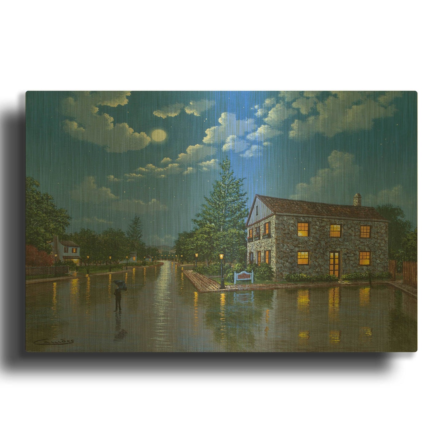 'Yountville, Napa Valley' By Eduardo Camoes Gold Metal Wall Art