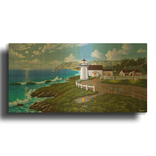 'Point Montara, CA' By Eduardo Camoes Gold Metal Wall Art