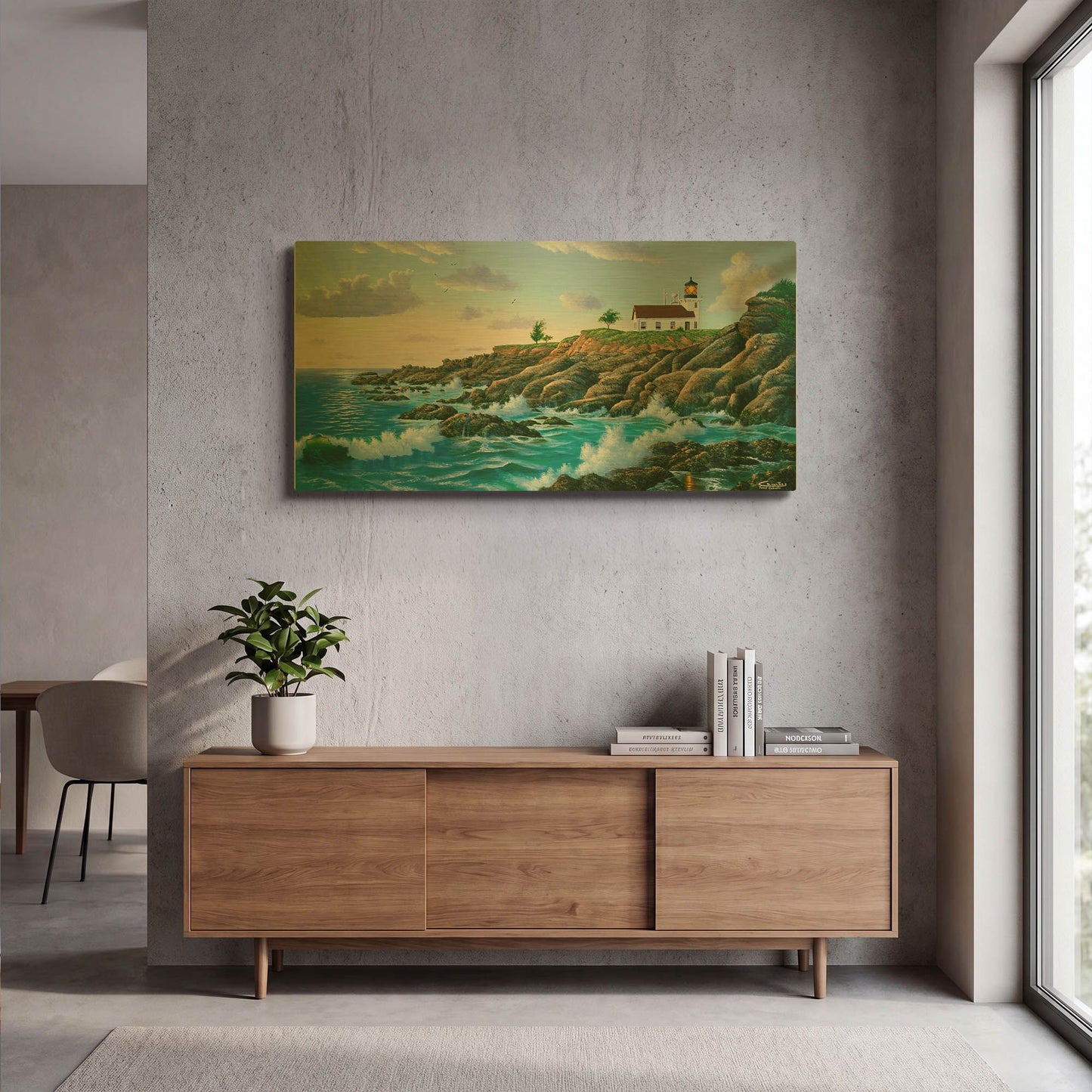 'Point Cabrillo, CA' By Eduardo Camoes Gold Metal Wall Art