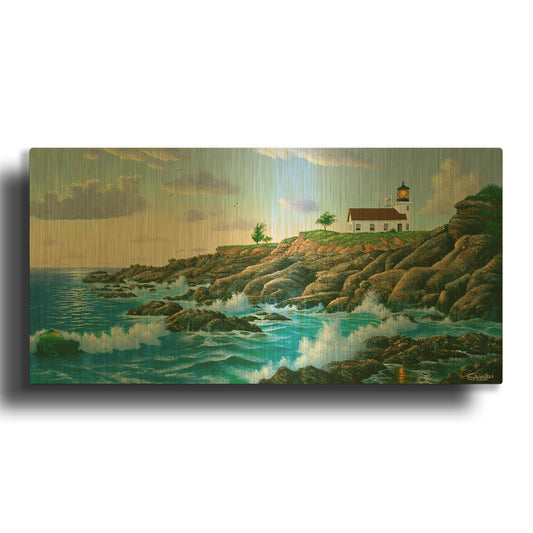 'Point Cabrillo, CA' By Eduardo Camoes Gold Metal Wall Art