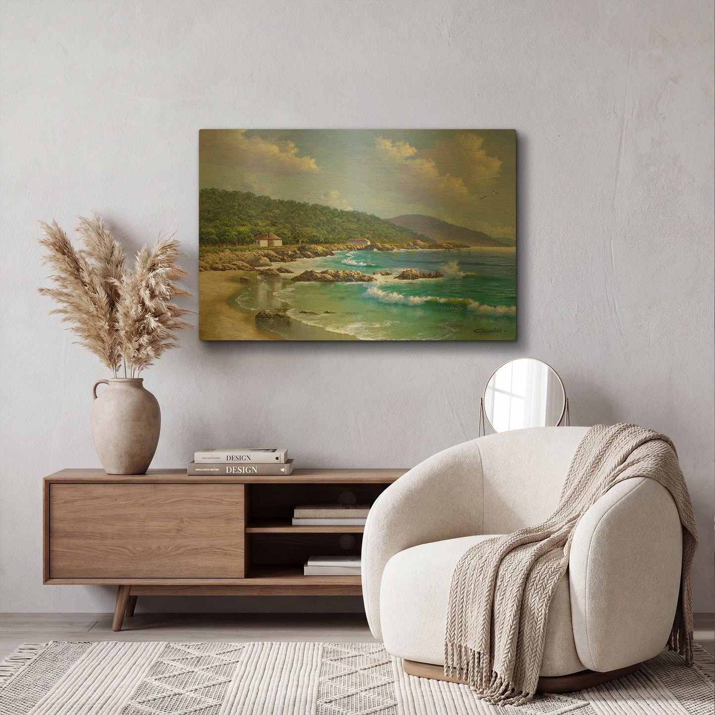 'Carmel, CA' By Eduardo Camoes Gold Metal Wall Art