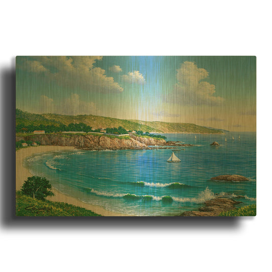 'Laguna Beach, CA' By Eduardo Camoes Gold Metal Wall Art