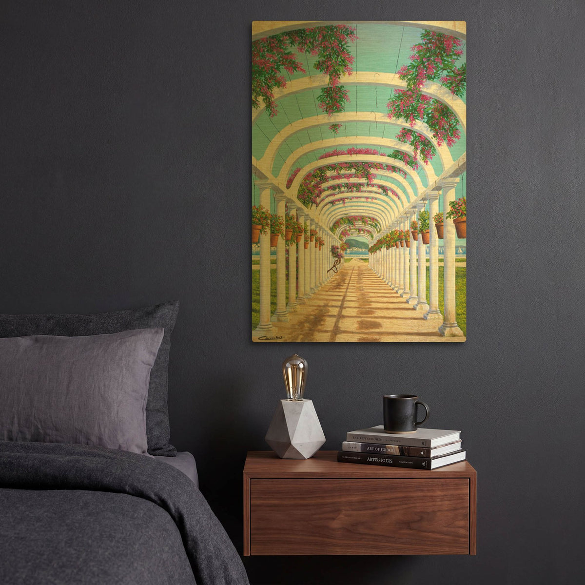 'Arches' By Eduardo Camoes Gold Metal Wall Art