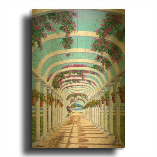 'Arches' By Eduardo Camoes Gold Metal Wall Art