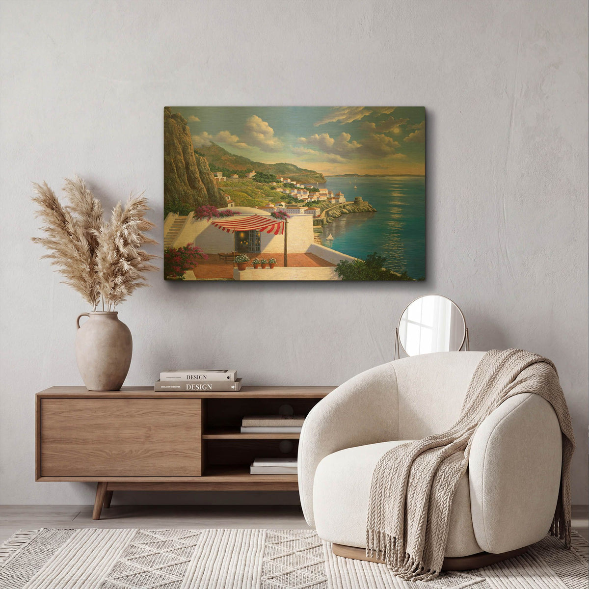 'Amalfi, Italy' By Eduardo Camoes Gold Metal Wall Art
