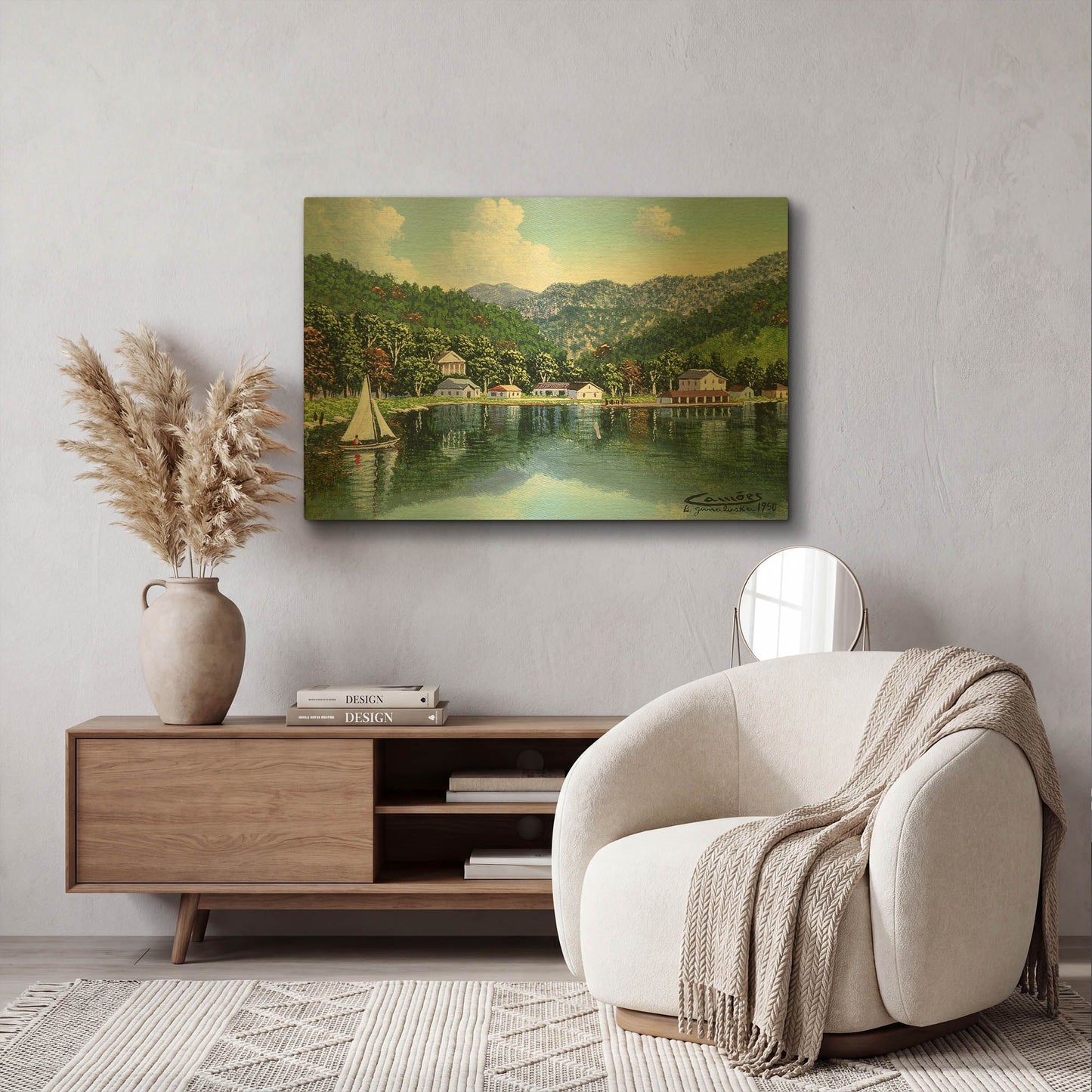 'North Carolina' By Eduardo Camoes Gold Metal Wall Art