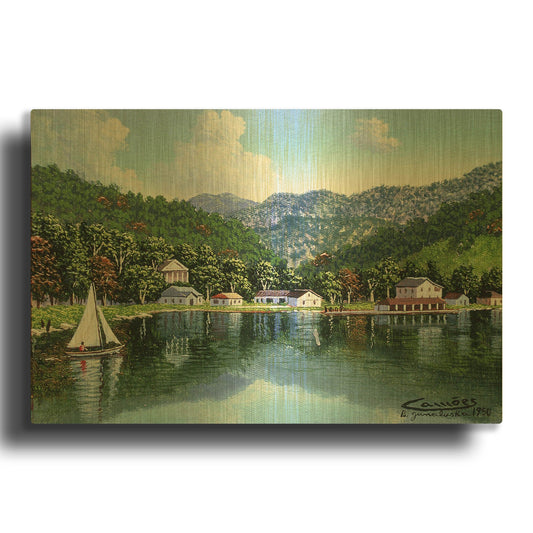 'North Carolina' By Eduardo Camoes Gold Metal Wall Art