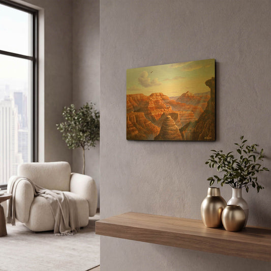 'Grand Canyon' By Eduardo Camoes Gold Metal Wall Art