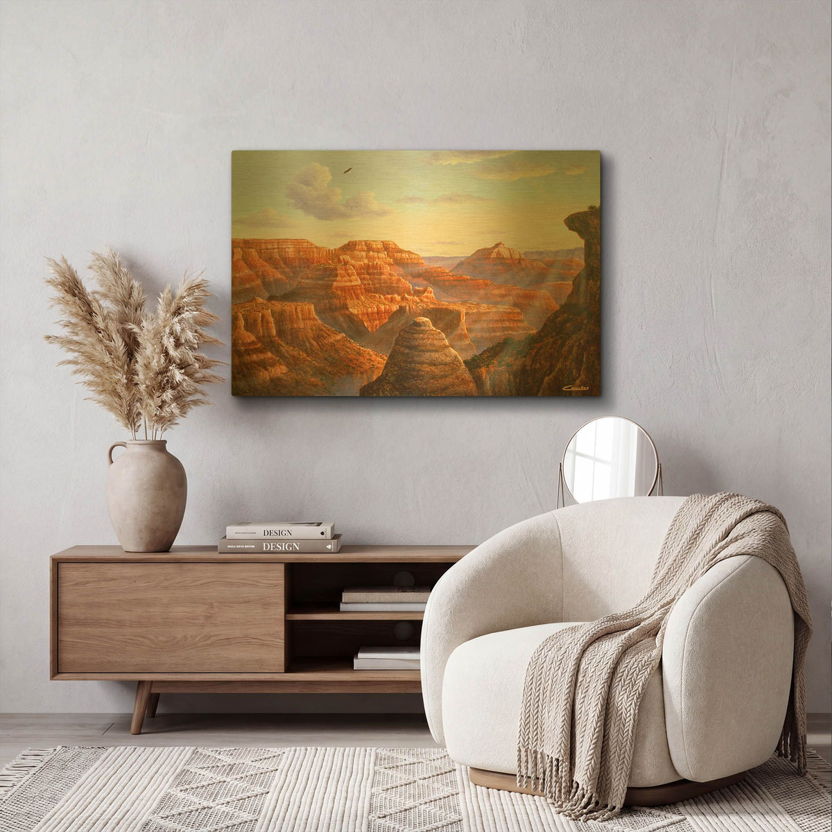 'Grand Canyon' By Eduardo Camoes Gold Metal Wall Art