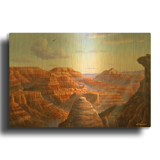 'Grand Canyon' By Eduardo Camoes Gold Metal Wall Art