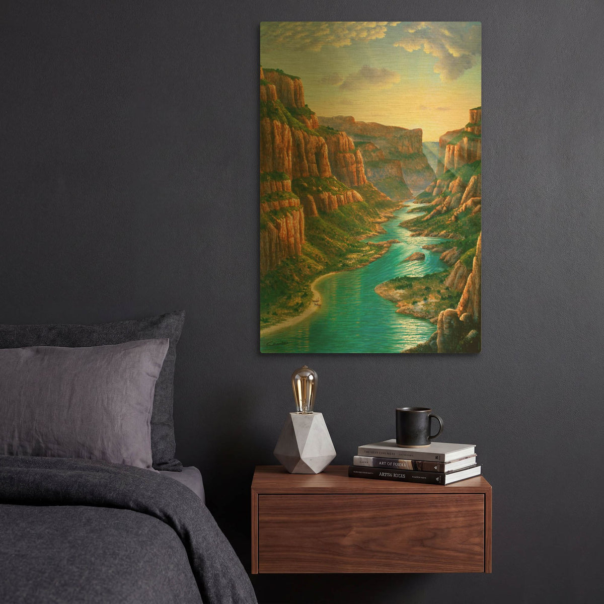 'Colorado River, Grand Canyon' By Eduardo Camoes Gold Metal Wall Art