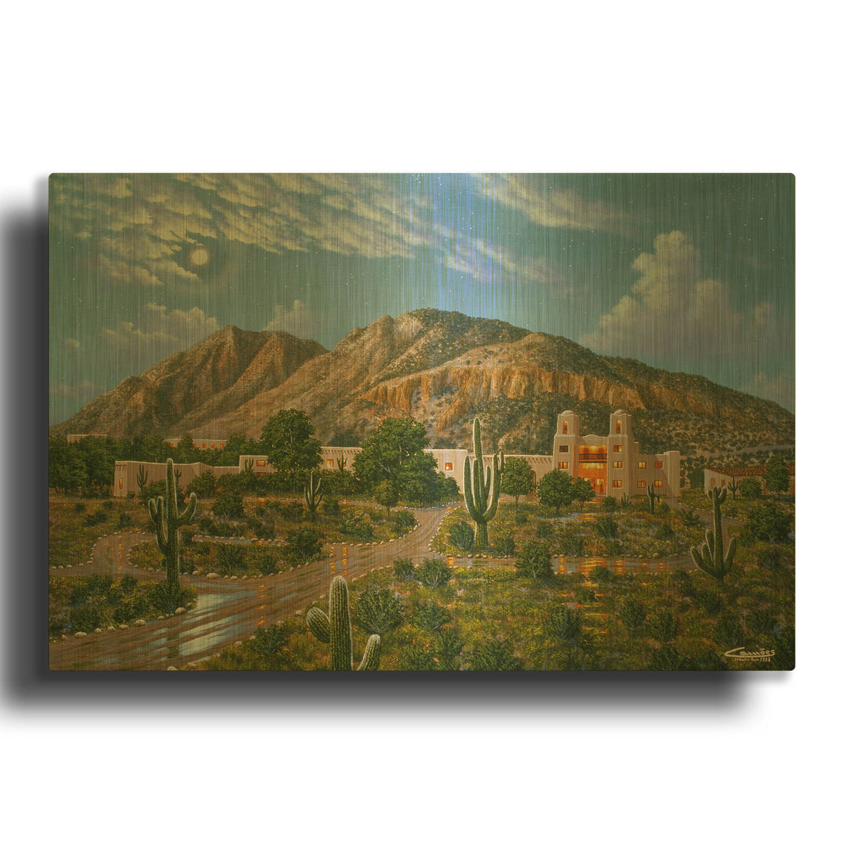 'Jokake Inn In 1928, Scottsdale, AZ' By Eduardo Camoes Gold Metal Wall Art