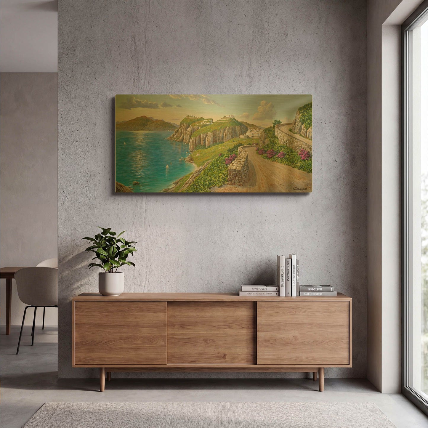 'Capri, Italy' By Eduardo Camoes Gold Metal Wall Art