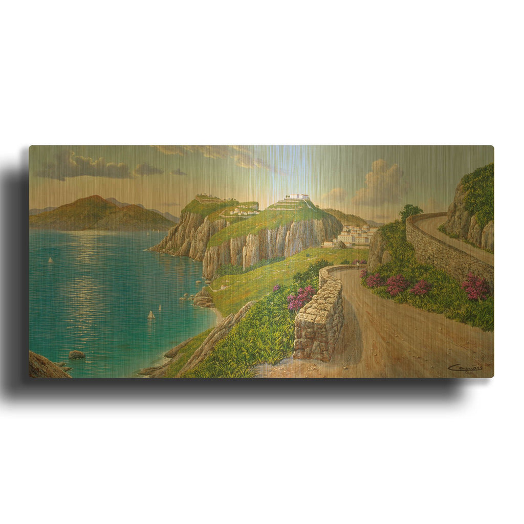 'Capri, Italy' By Eduardo Camoes Gold Metal Wall Art