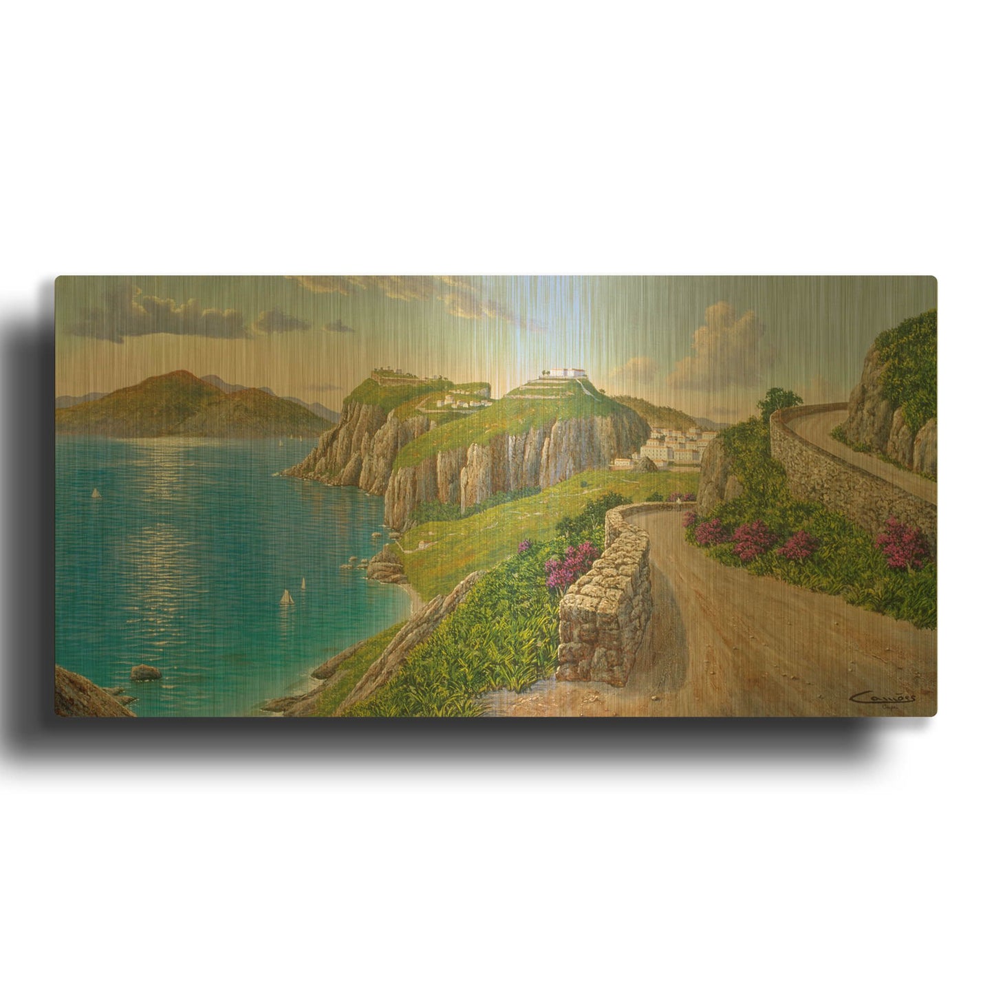 'Capri, Italy' By Eduardo Camoes Gold Metal Wall Art