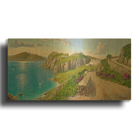 'Capri, Italy' By Eduardo Camoes Gold Metal Wall Art