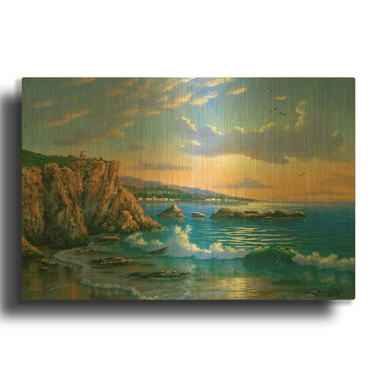 'Pismo Beach CA' By Eduardo Camoes Gold Metal Wall Art