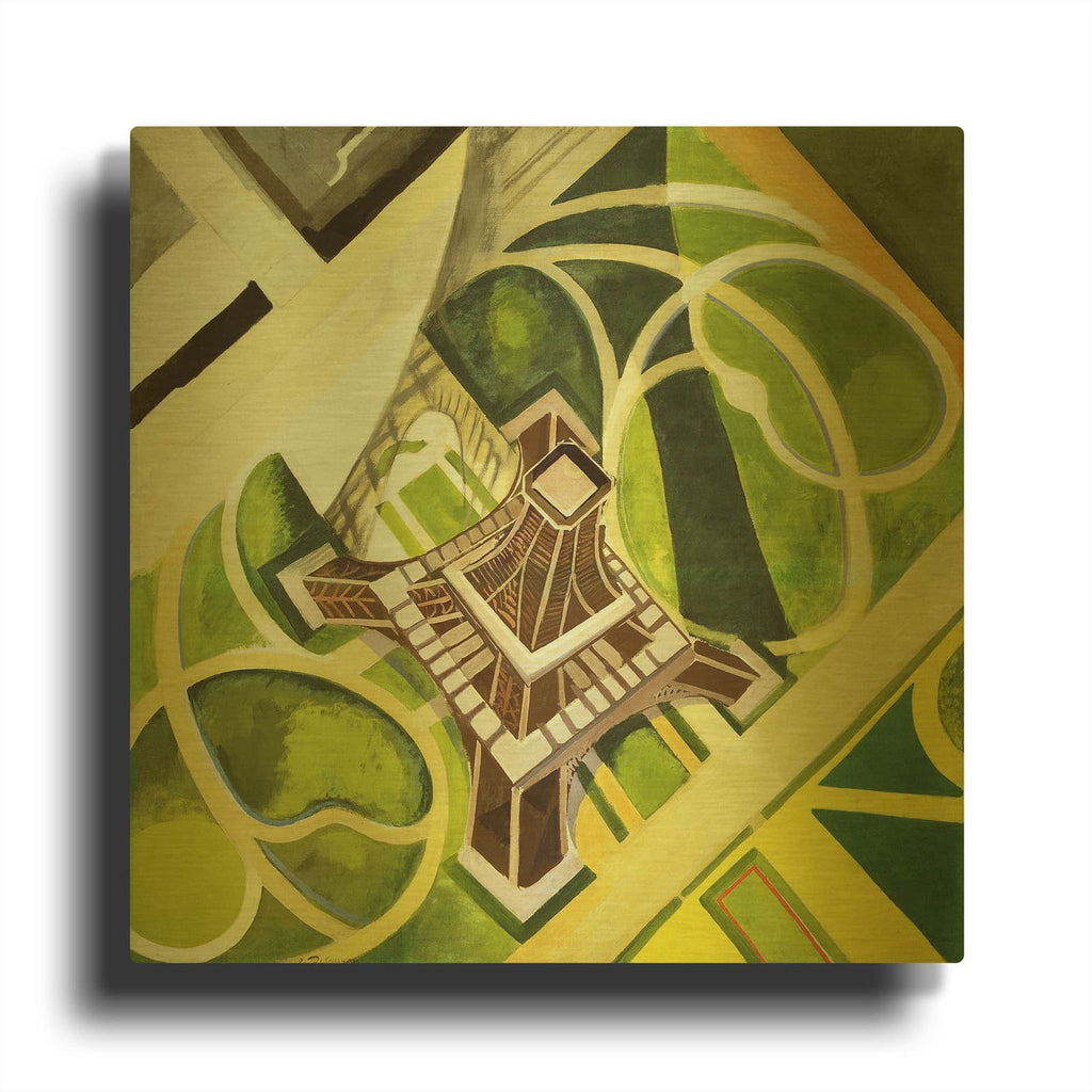 'La Tour Eiffel et Jardin du Champ de Mars' By Robert Delaunay Gold Metal Wall Art