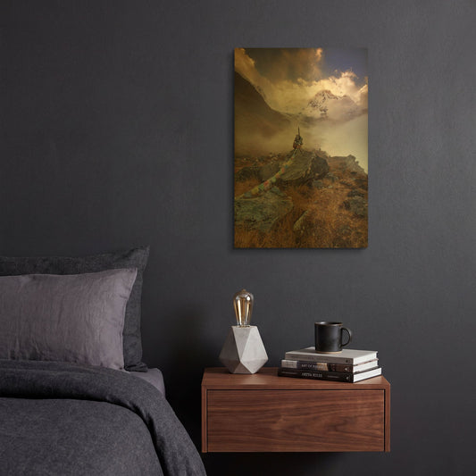 'Annapurna South' By Everlook Photography Gold Metal Wall Art