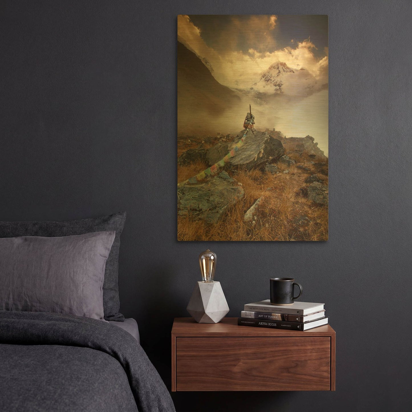 'Annapurna South' By Everlook Photography Gold Metal Wall Art