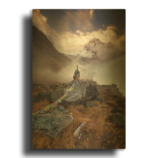 'Annapurna South' By Everlook Photography Gold Metal Wall Art