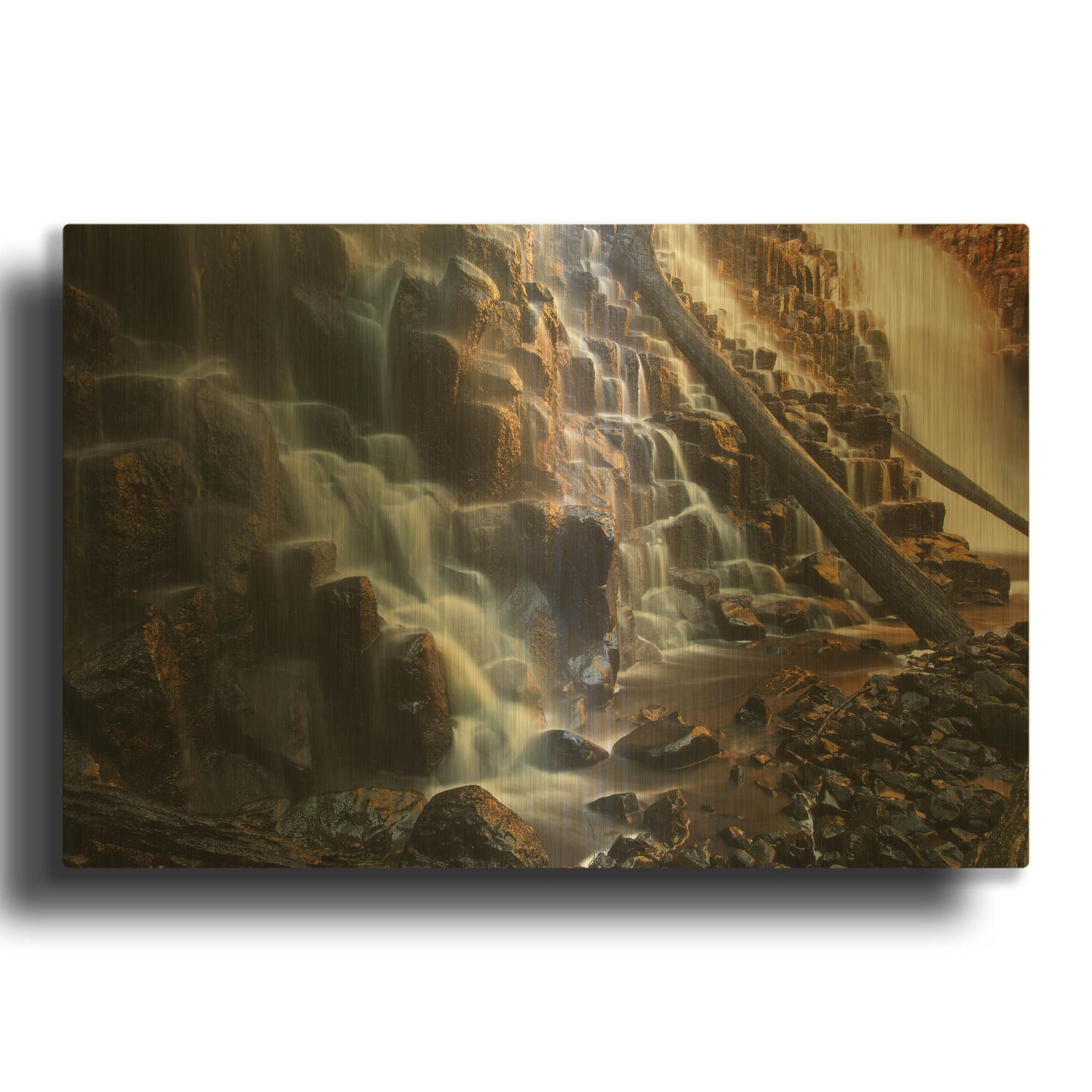 'Dip Falls' By Everlook Photography Gold Metal Wall Art