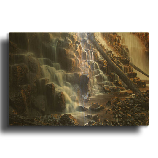 'Dip Falls' By Everlook Photography Gold Metal Wall Art