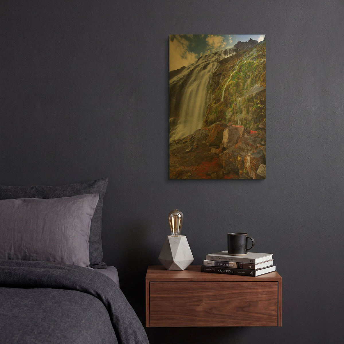 'Dynjandi' By Everlook Photography Gold Metal Wall Art