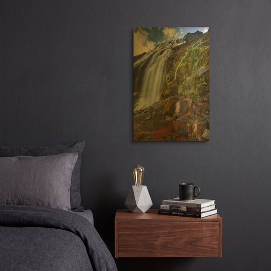 'Dynjandi' By Everlook Photography Gold Metal Wall Art