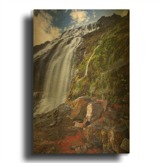 'Dynjandi' By Everlook Photography Gold Metal Wall Art