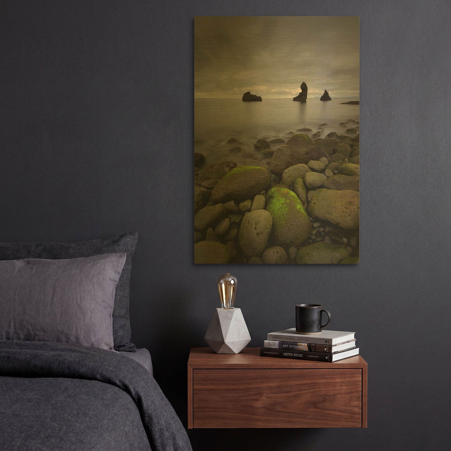 'Heimaey' By Everlook Photography Gold Metal Wall Art