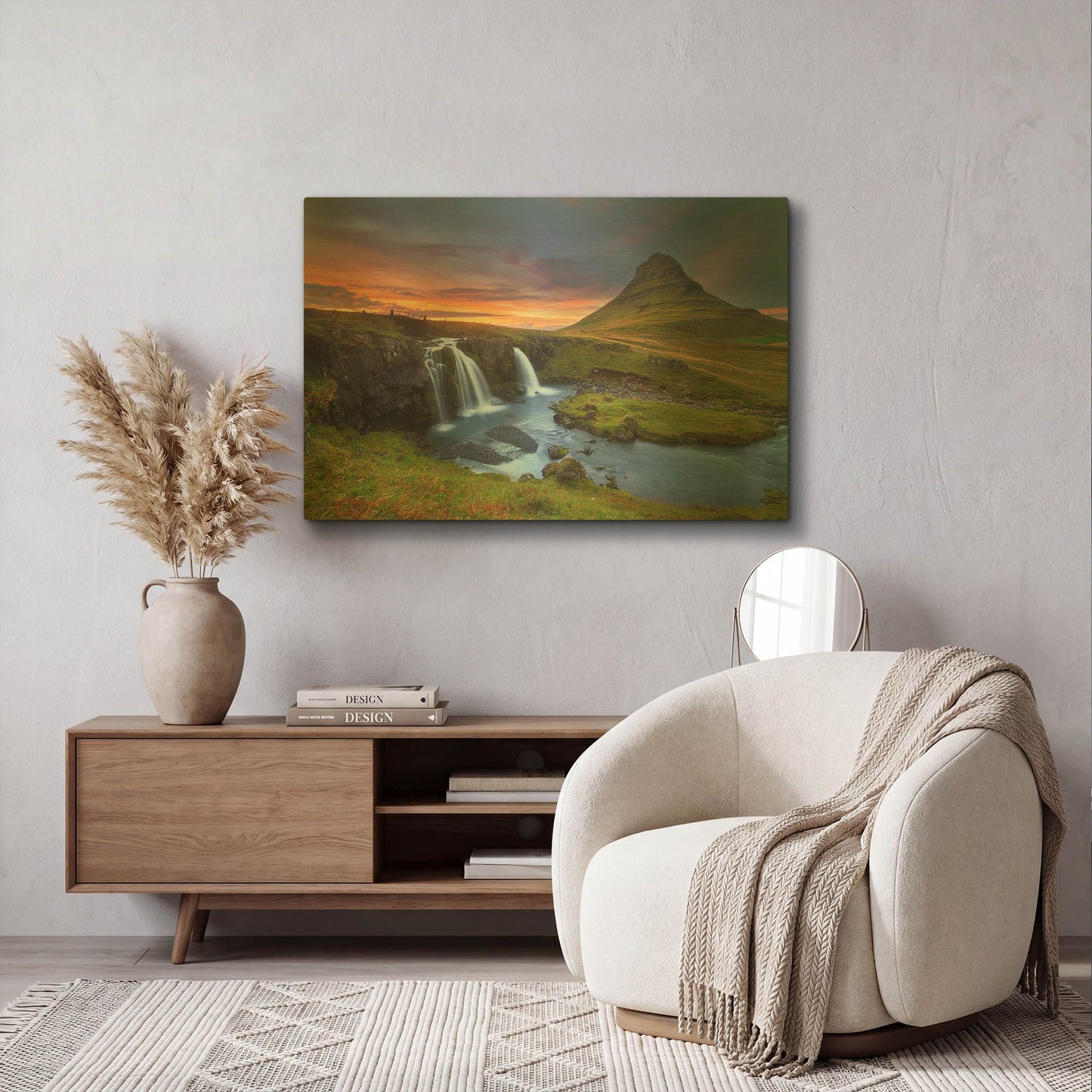 'Kirkjufell' By Everlook Photography Gold Metal Wall Art