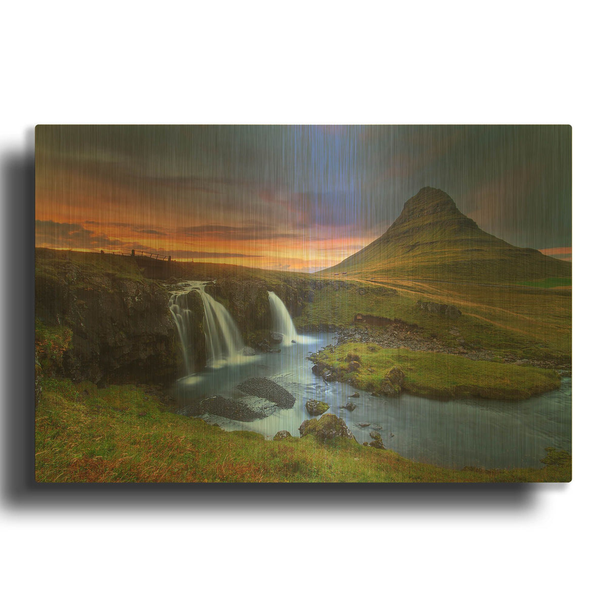 'Kirkjufell' By Everlook Photography Gold Metal Wall Art