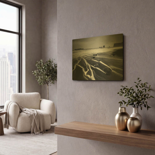 'Kirkjufjara' By Everlook Photography Gold Metal Wall Art
