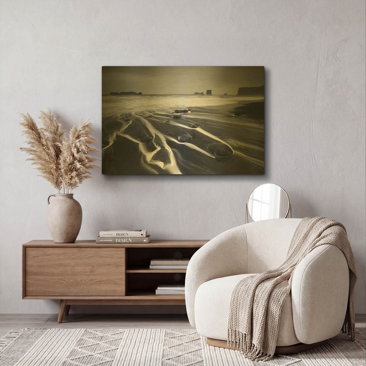 'Kirkjufjara' By Everlook Photography Gold Metal Wall Art