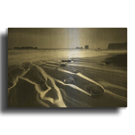 'Kirkjufjara' By Everlook Photography Gold Metal Wall Art