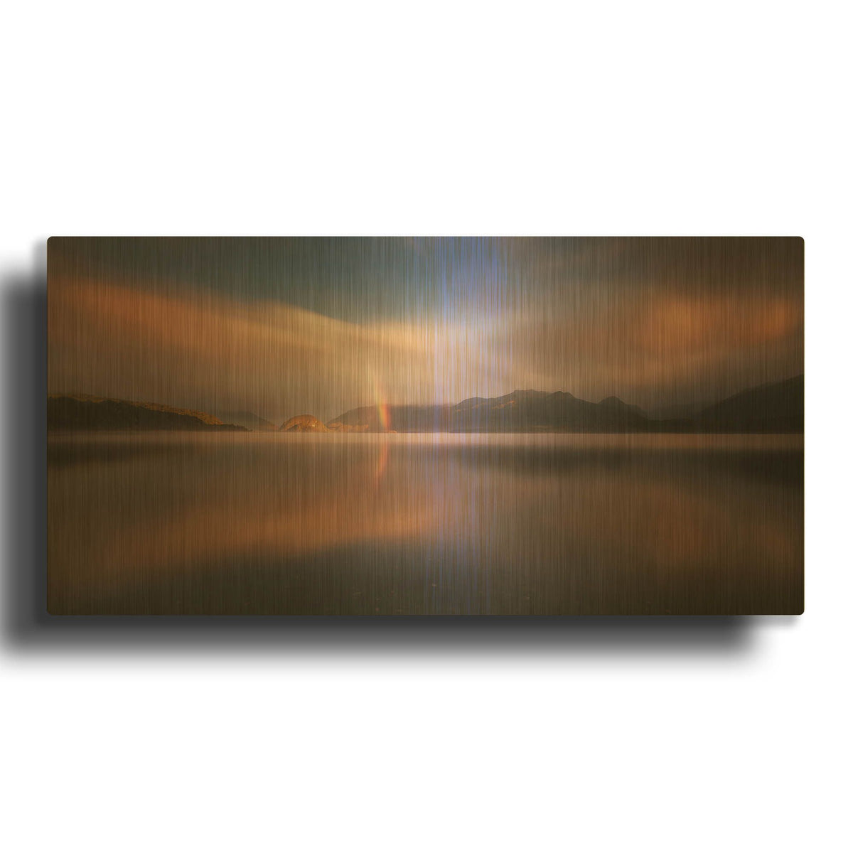 'Manapouri' By Everlook Photography Gold Metal Wall Art