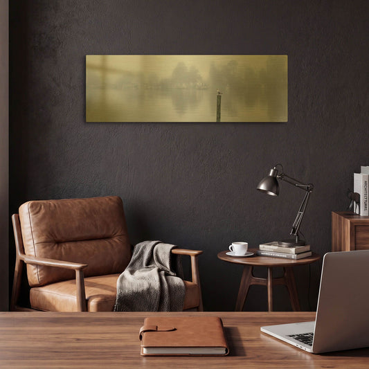 'Mannum Ferry' By Everlook Photography Gold Metal Wall Art