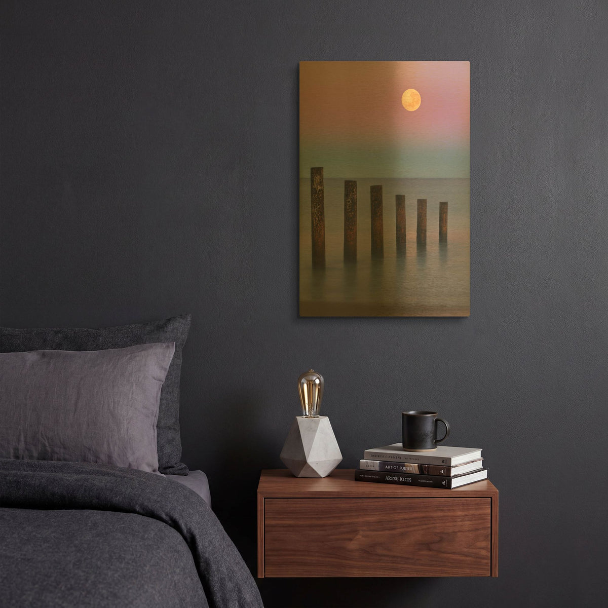 'Moana Moon' By Everlook Photography Gold Metal Wall Art