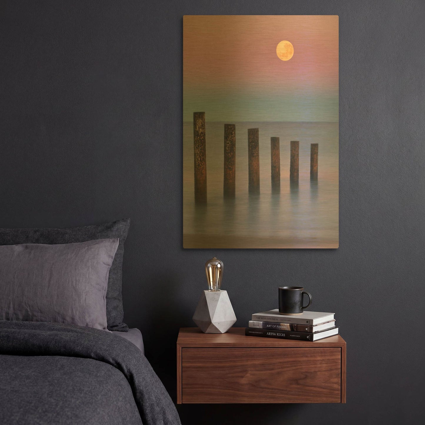 'Moana Moon' By Everlook Photography Gold Metal Wall Art
