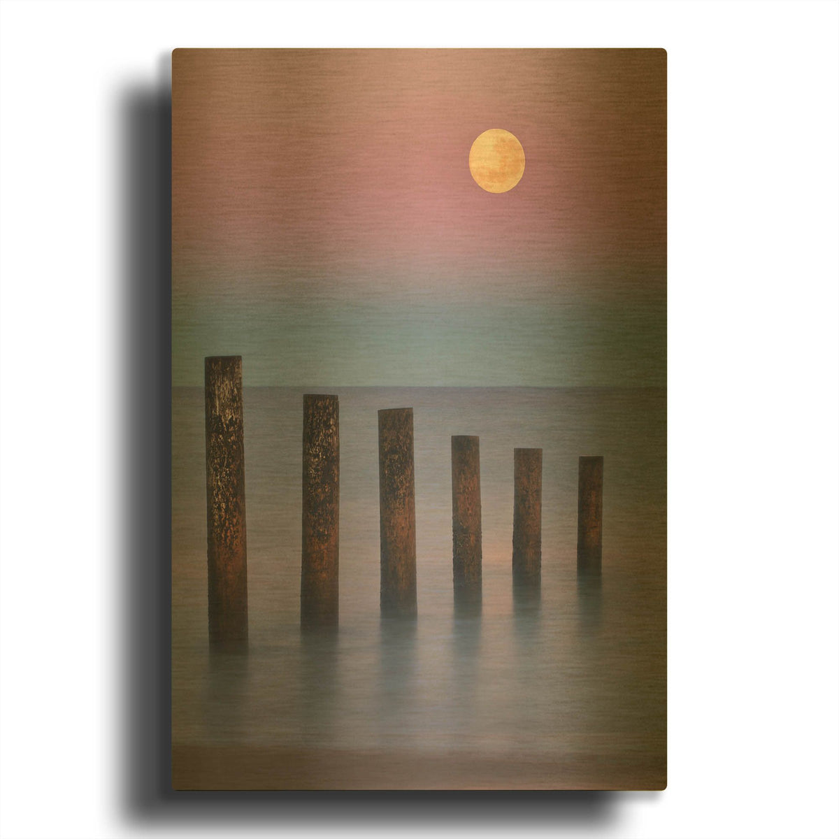 'Moana Moon' By Everlook Photography Gold Metal Wall Art