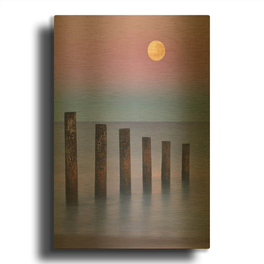 'Moana Moon' By Everlook Photography Gold Metal Wall Art